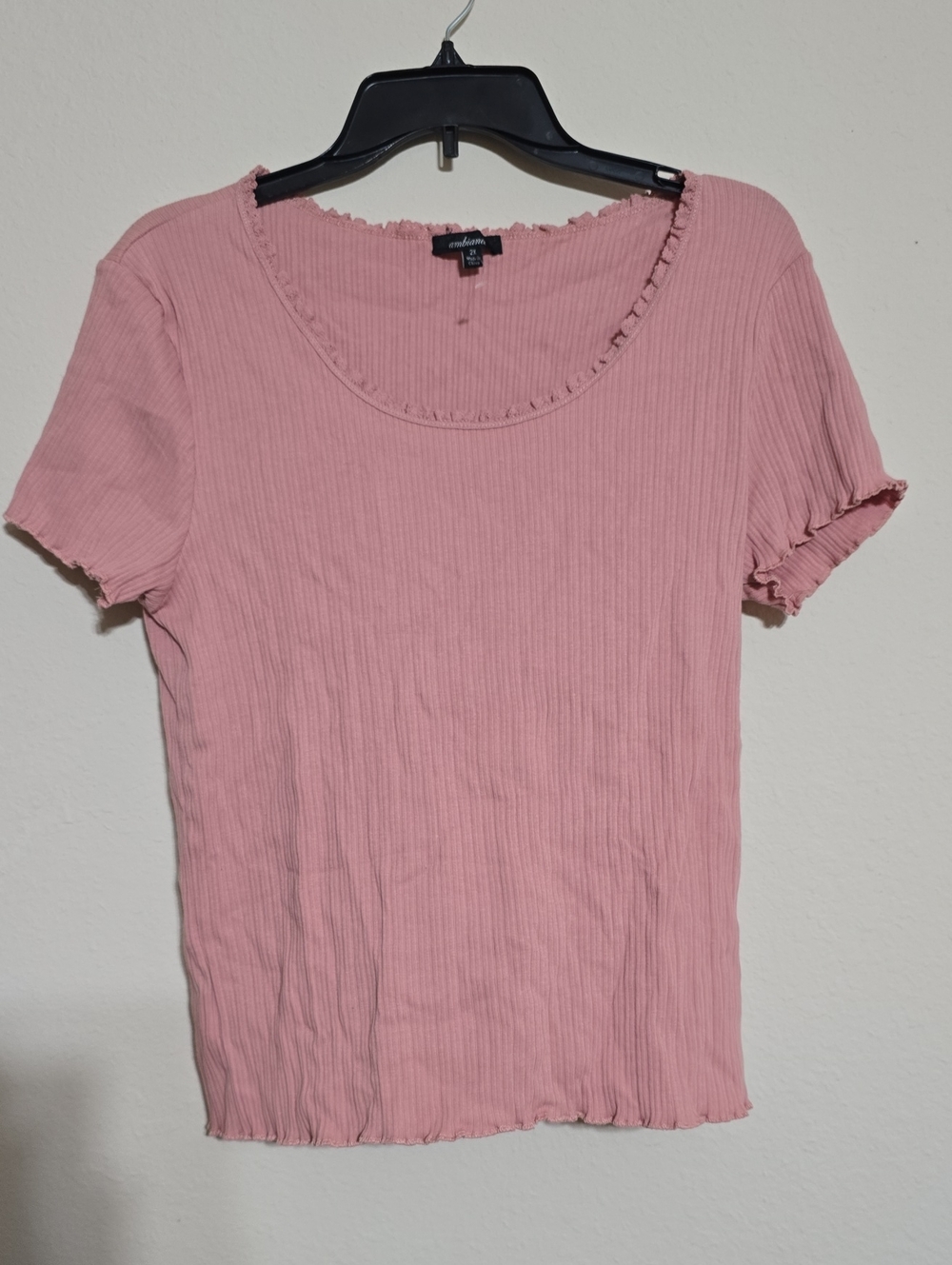 NWOT Womens Ambiance Ribbed Short-Sleeve Tee Size 2X